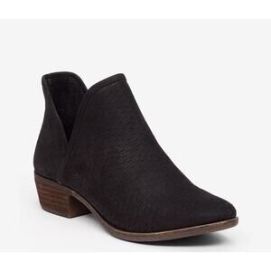 Lucky Brand LKBasel Black Leather Ankle Bootie Size 6.5M